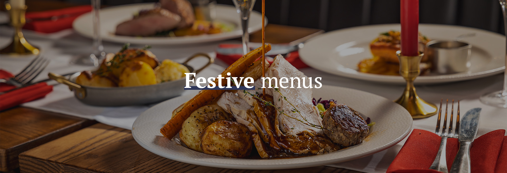 Christmas menu at The Island Queen
